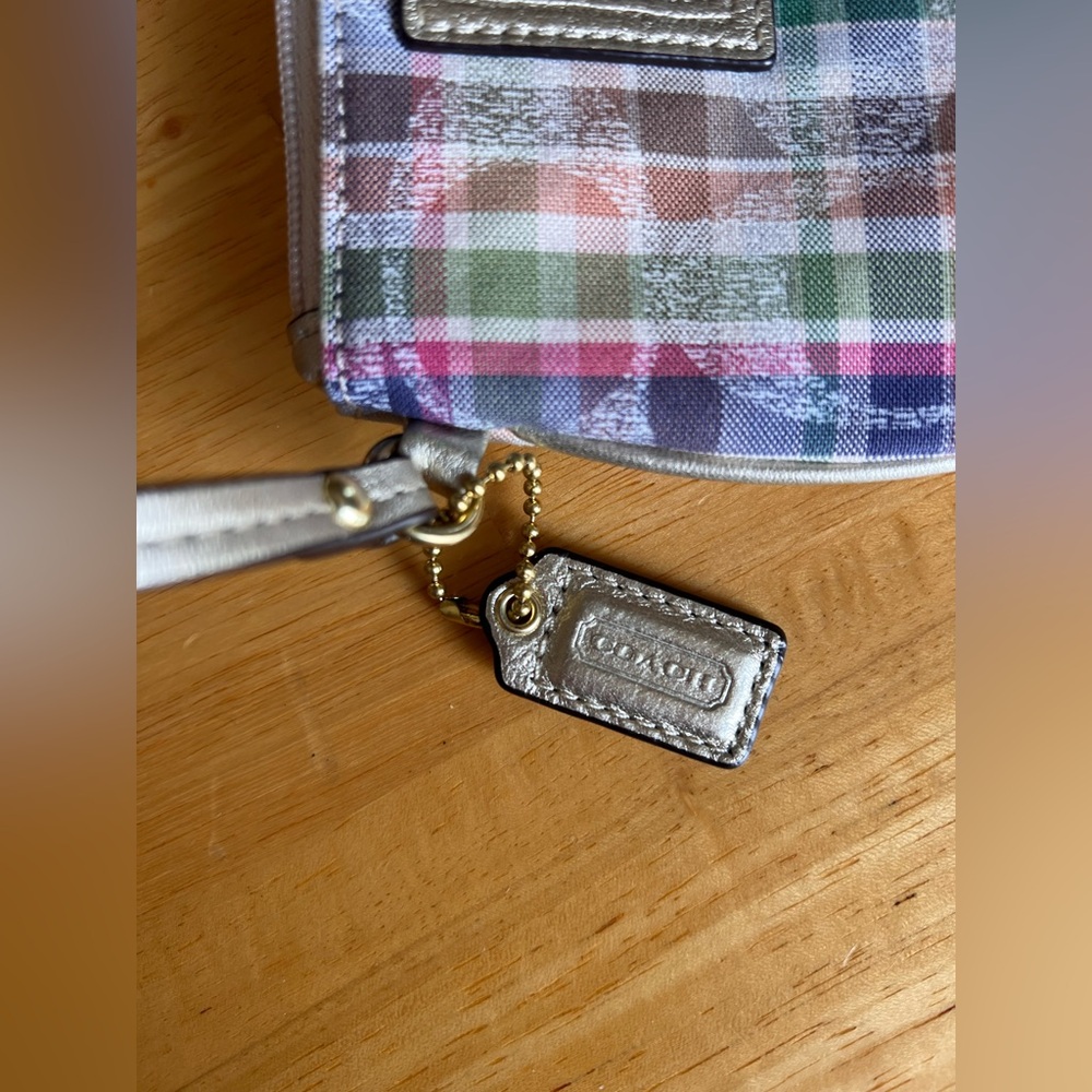 Coach Multicolor Plaid Wristlet - Picture 8 of 12